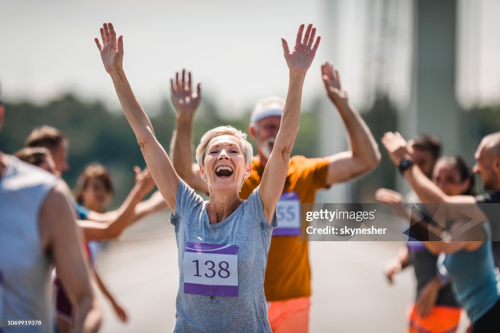 Erfolgreichen Abschluss des Marathon-Rennen!
