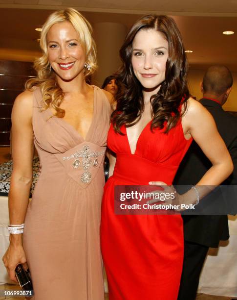 Brittany Daniel and Sophia Bush during CW Launch Party - Inside at WB Main Lot in Burbank, California, United States.
