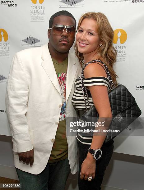 Rodney Jerkins and Joy Enriquez during "We Are Family" CD and DVD Launch Party, Benefitting the Points of Light Foundation for Katrina Relief at...