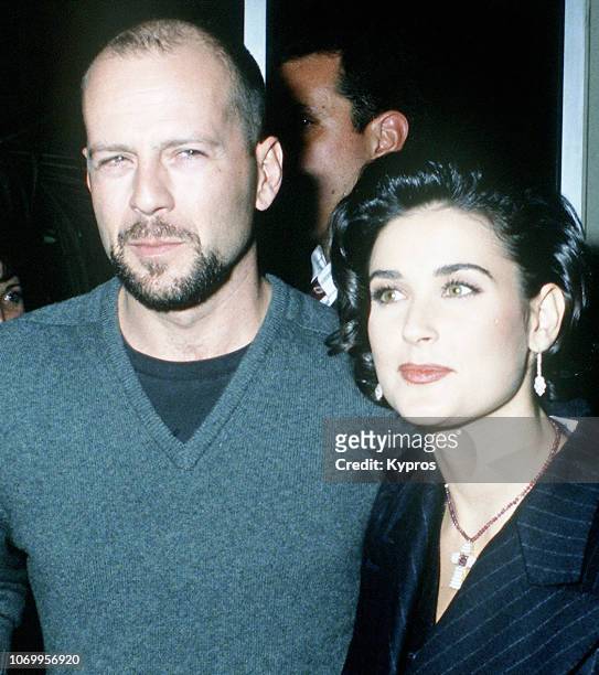 American actors Bruce Willis and Demi Moore attend 'A Few Good Men' Westwood Premiere at Mann Village Theatre in Westwood, California, 9th December...