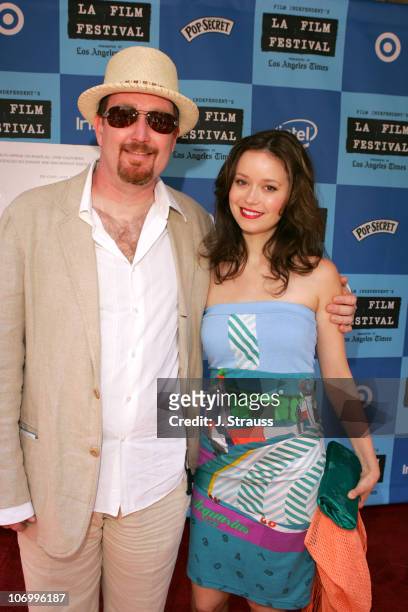 Richard Titus and Summer Glau during 2006 Los Angeles Film Festival - "Who Killed The Electric Car" Screening and "Green Day" Fair at Westwood in...