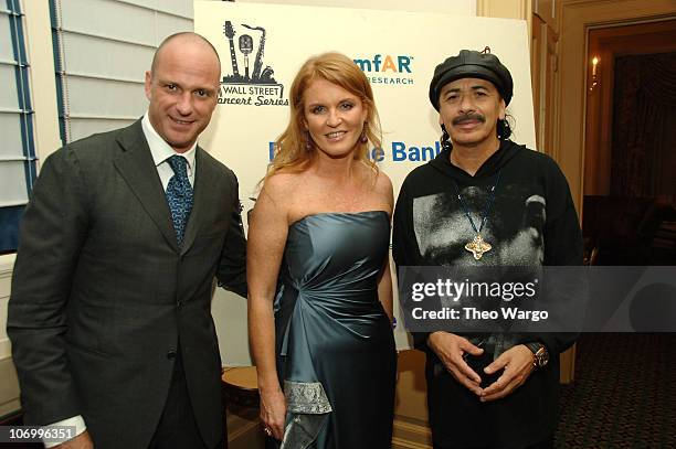 Giuseppe Cipriani, Sarah Ferguson and Carlos Santana