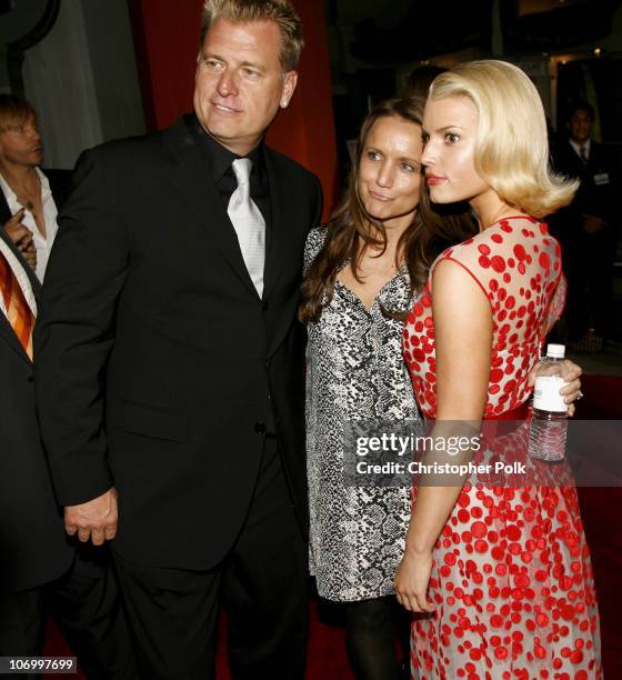 Joe Simpson, Tina Simpson and Jessica Simpson during "Employee of the Month" Premiere - Arrivals at Mann's Chinese Theatre in Hollywood, California,...