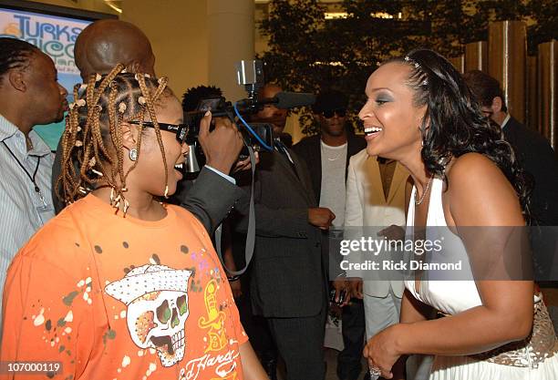 DaBrat and her sister First Lady LisaRaye Misick during Turks & Caicos International Film Festival - Inside at World Trade Center @ Sun Trust Plaza...