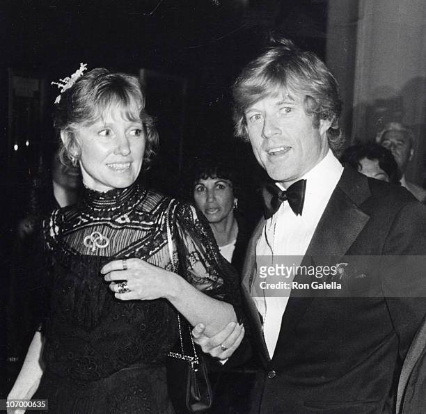 Robert Redford and wife Lola Redford during 53rd Annual Academy Awards at Dorothy Chandler Pavillion in Los Angeles, California, United States.