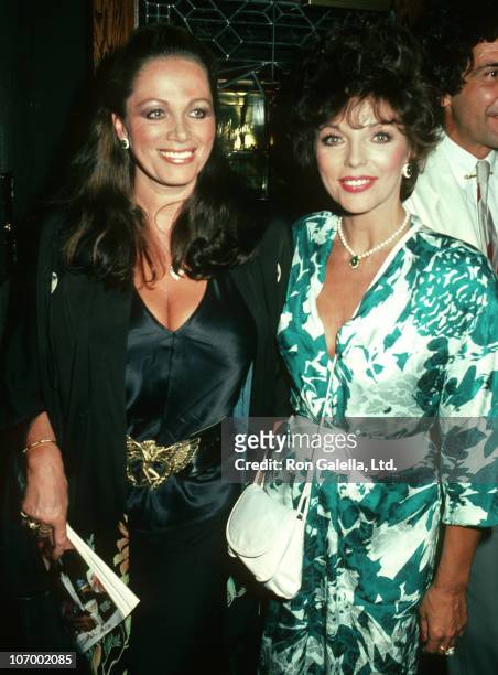 Jackie Collins and Joan Collins during Jackie Collins' "Hollywood Wives" Book Party - July 26, 1983 at Ryan's Place in Los Angeles, California,...
