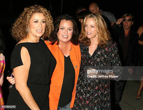 Roma Maffia, Rosie O'Donnell and Ally Walker during Season Four Premiere Screening Of "Nip/Tuck" - Arrivals at Paramount Studios in Hollywood,...