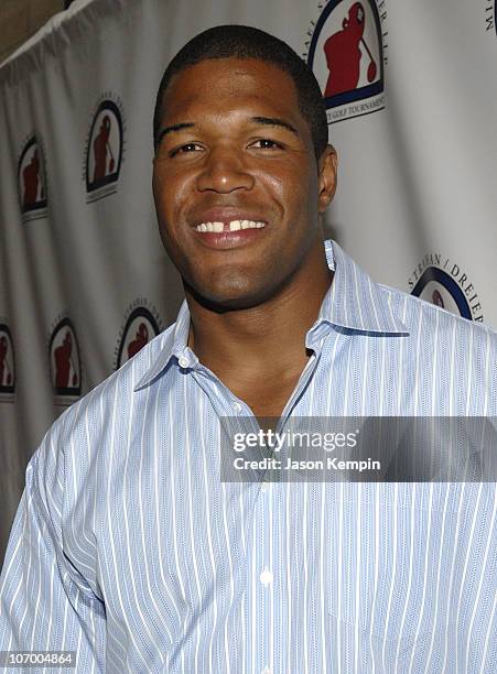 Michael Strahan during Jon Bon Jovi and Michael Strahan Appearance at Tao Restaurant In New York City - July 9, 2006 at Tao Restaurant in New York...