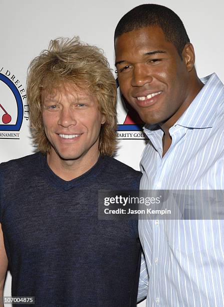 Jon Bon Jovi and Michael Strahan during Jon Bon Jovi and Michael Strahan Appearance at Tao Restaurant In New York City - July 9, 2006 at Tao...