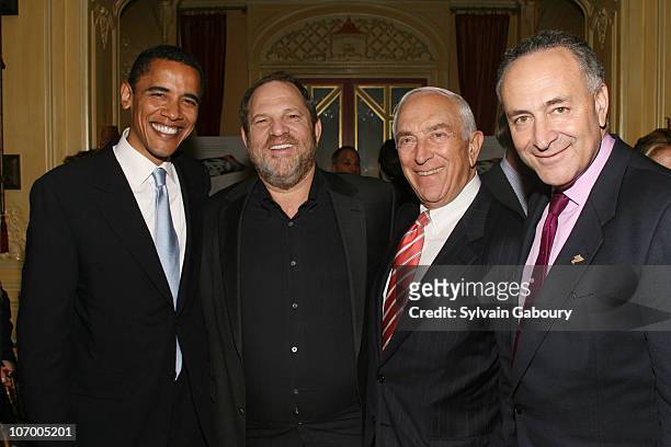 Senator Obama, Harvey Weinstein, Senator Lautenberg and Senator Schumer *EXCLUSIVE*