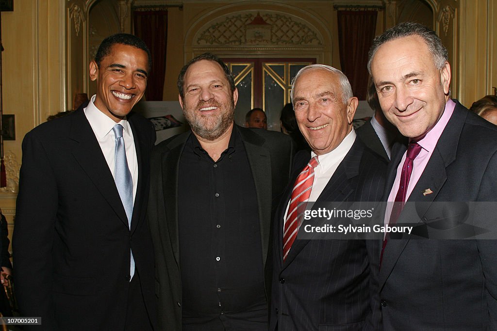 Harvey Weinstein Hosts a Private Dinner and Screening of "Bobby" for Senators Obama and Schumer