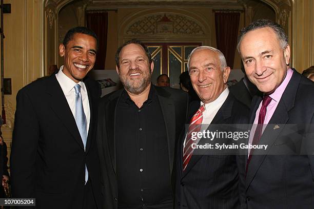 Senator Obama, Harvey Weinstein, Senator Lautenberg and Senator Schumer *EXCLUSIVE*