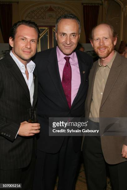 Christian Slater, Senator Schumer and Ron Howard *EXCLUSIVE*