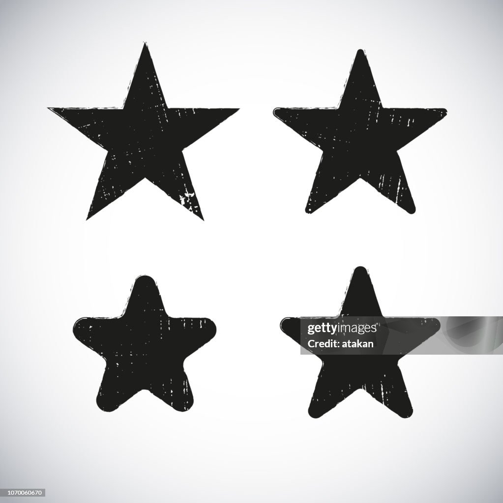 Star shape grunge label design