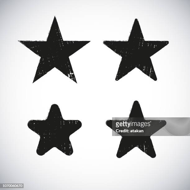 star shape grunge label design - star shape stock illustrations