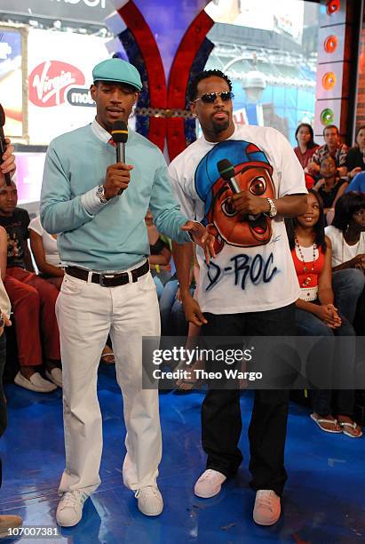 Marlon Wayans and Shawn Wayans during Beyonce, Kate Hudson, Owen Wilson, Shawn Wayans and Marlon Wayans Visit MTV's "TRL" - July 12, 2006 at MTV...