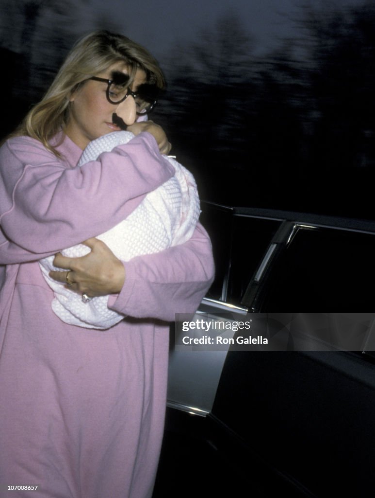 Christie Brinkley and Daughter Alexa Joel Sighting Outside Brinkley's Apartment - January 2, 1986