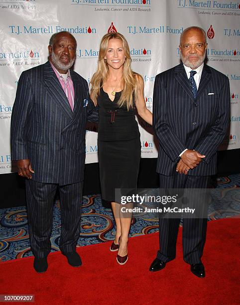 Clarence Avant, Sheryl Crow and Berry Gordy during Sheryl Crow Presents Former President Bill Clinton with The Humanitarian of the Year Award and...