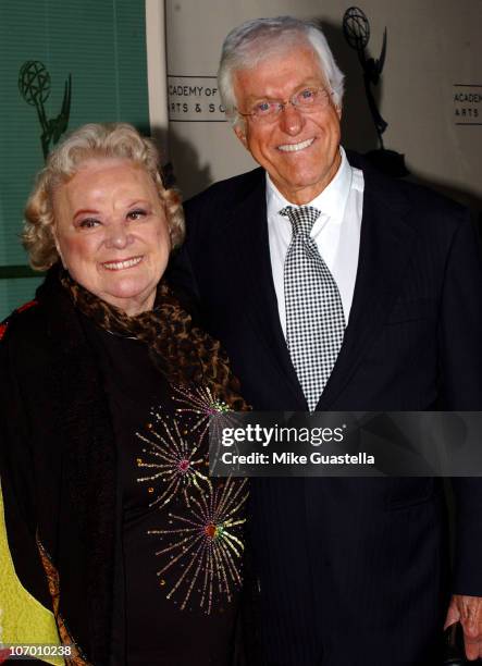 Rose Marie and Dick Van Dyke during The Academy of Television Arts & Sciences Celebrates "60 Years: A Restrospective of Television and The Television...