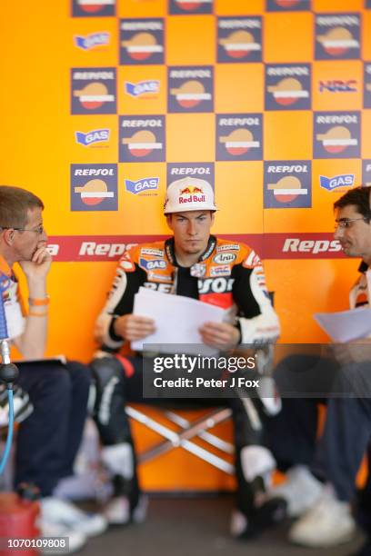 Nicky Hayden of Honda and USA during the MotoGP race at the Sachsenring Circuit on July 15, 2007 in Germany