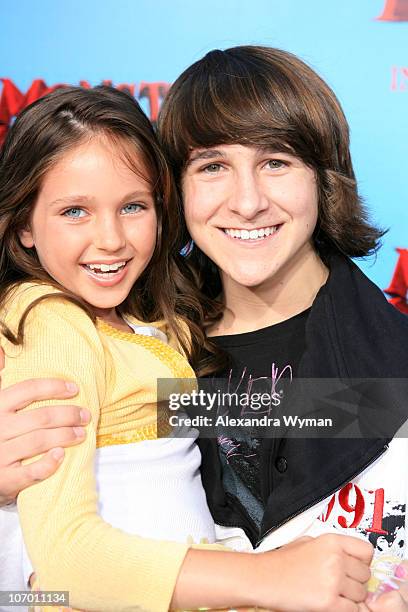 Ryan Newman and Mitchel Musso during "Monster House" Los Angeles Premiere - Red Carpet at Mann Village in Westwood, California, United States.