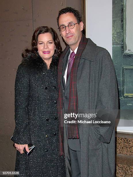 Marcia Gay Harden and Tony Kushner during Billy Crystal Hosts "Tisch On Broadway" Winter Benefit Gala - Arrivals, Curtain Call and After Party at St....