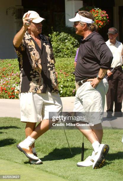 Paul Michael Glaser and Don Johnson during 8th Annual Celebrity Golf Classic to Benefit the Elizabeth Glaser Pediatric Aids Foundation at Lakeside...