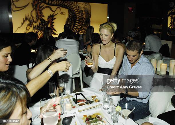 Jeniffer Goldman, Jessica Meisels, Paris Hilton and Stavros Niarchos