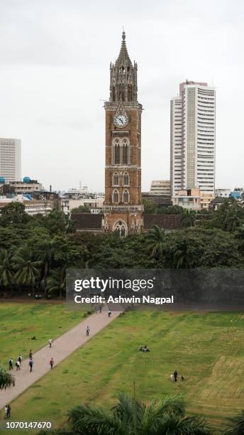 topish view of mumbai university and bombay stock exchange, mumbai - mumbai bildbanksfoton och bilder