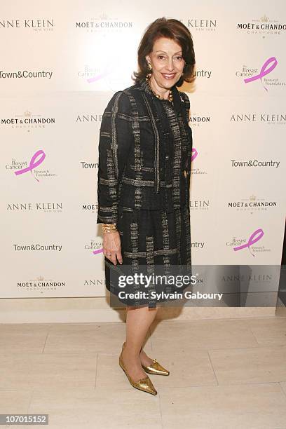 Evelyn Lauder during Anne Klein New York and Town & Country Hosted a Fundraiser to Benefit The Breast Cancer Research Foundation at Anne Klein New...