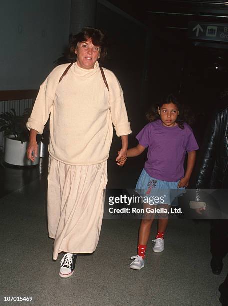 Tyne Daly and daughter Alyxandra during Tyne Daly and daughter Alyxandra sighted at Los Angeles International Airport - April 17, 1993 at Los Angeles...
