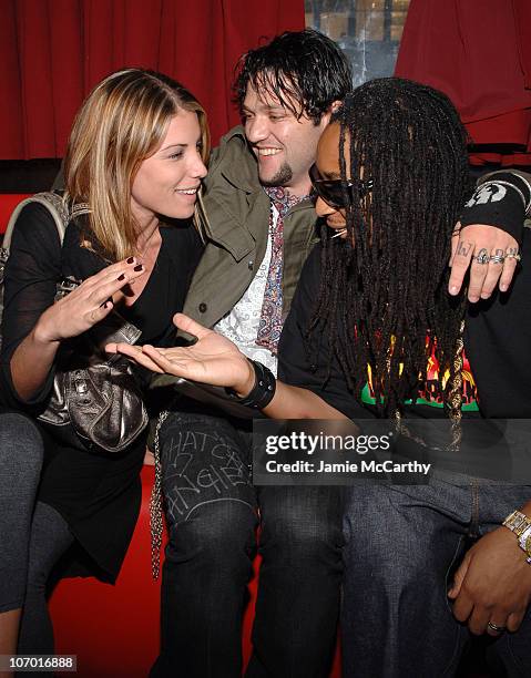 Missy Rothstein, Bam Margera and Lil Jon during 2006 MTV Video Music Awards - Oakley's Pre-VMA Bash at Snitch - Inside at Snitch in New York City,...