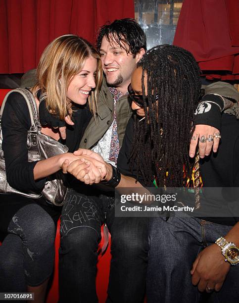 Missy Rothstein, Bam Margera and Lil Jon during 2006 MTV Video Music Awards - Oakley's Pre-VMA Bash at Snitch - Inside at Snitch in New York City,...