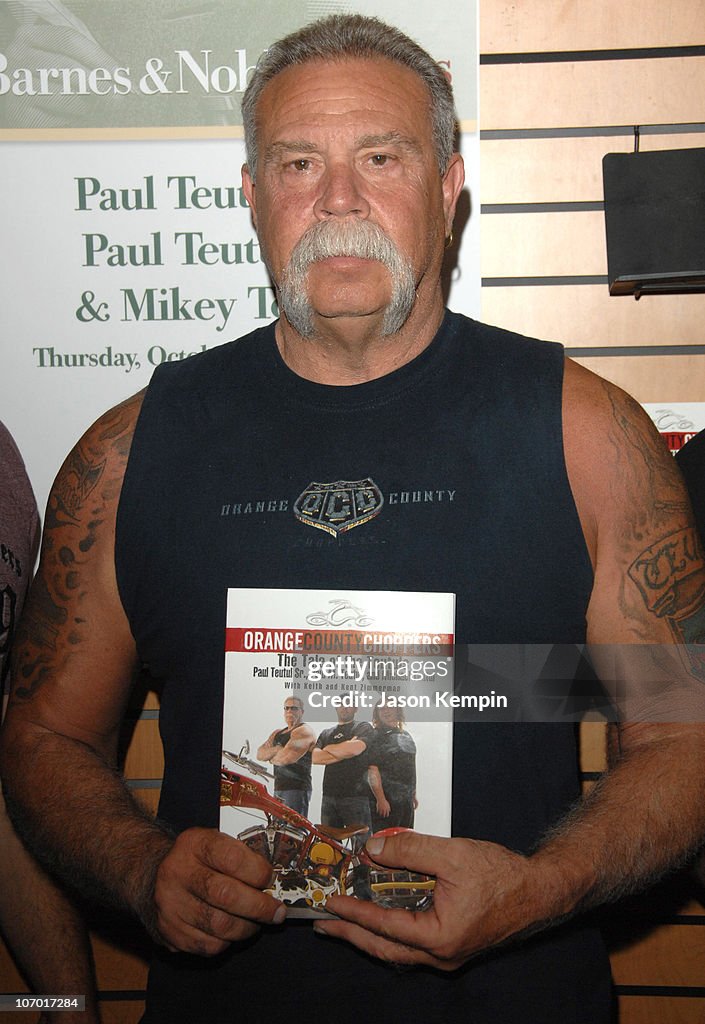 Paul Teutul Sr., Paul Teutul Jr., and Mikey Teutul in Store Appearance for Their New Book "Orange County Choppers - The Tale