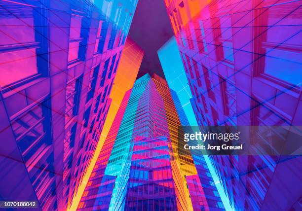 vibrant architecture - business colorful bildbanksfoton och bilder