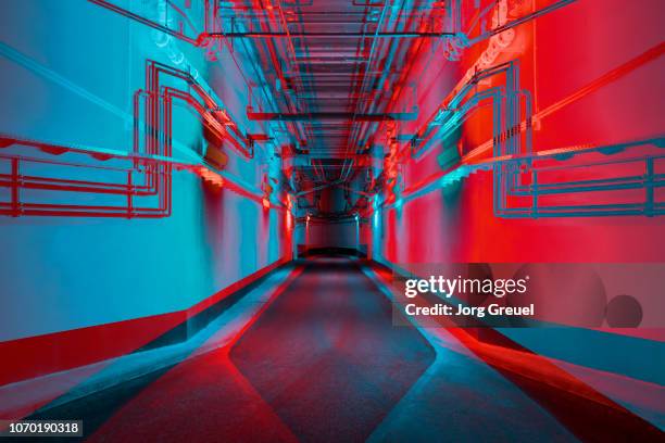 vibrant tunnel - digital enhancement stock pictures, royalty-free photos & images