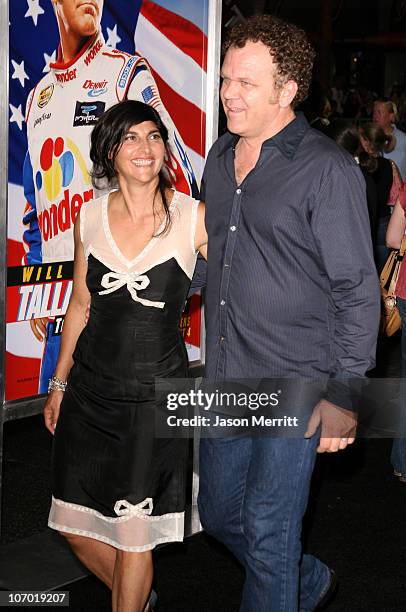 John C. Reilly and wife Alison Dickey during "Talladega Nights: The Ballad of Ricky Bobby" Premiere - Arrivals at Grauman's Chinese Theater in...