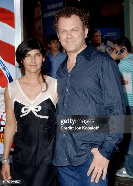 John C. Reilly and wife Alison Dickey during "Talladega Nights: The Ballad of Ricky Bobby" Premiere - Arrivals at Grauman's Chinese Theater in...
