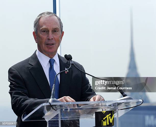 Michael Bloomberg, Mayor of New York City during 2006 MTV Video Music Awards - Nomination Announcement at Top of the Rock - Rockefeller Center in New...