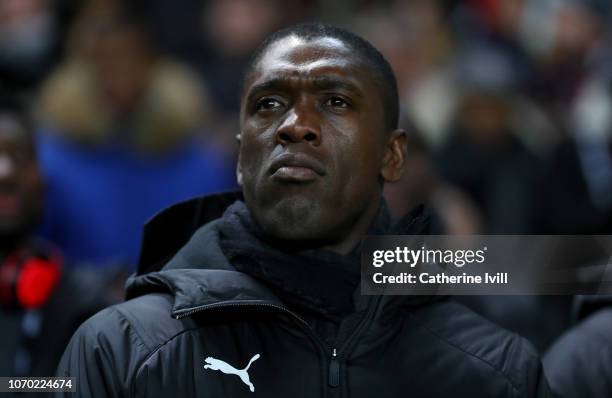 Cameroon manager Clarence Seedorf ahead of the International Friendly match between Brazil and Cameroon at Stadium mk on November 20, 2018 in Milton...