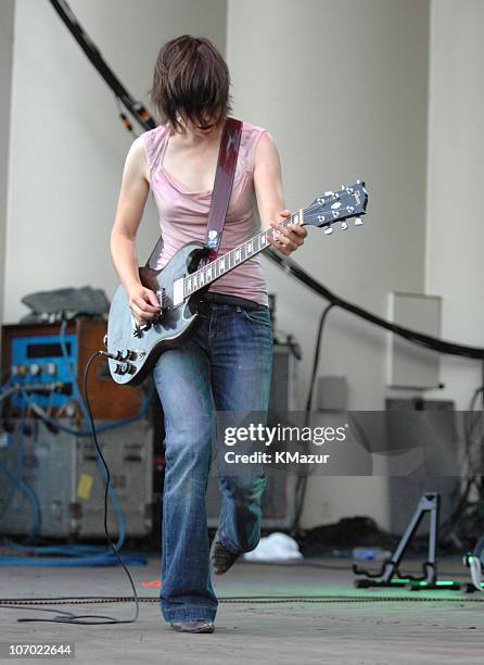 Carrie Brownstein of Sleater-Kinney during Lollapalooza 2006 - Day 1 at Grant Park in Chicago, Illinois, United States.