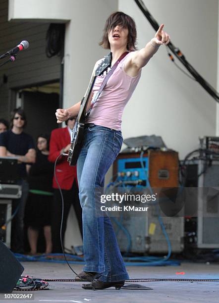 Carrie Brownstein of Sleater-Kinney during Lollapalooza 2006 - Day 1 at Grant Park in Chicago, Illinois, United States.
