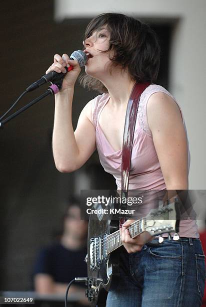 Carrie Brownstein of Sleater-Kinney during Lollapalooza 2006 - Day 1 at Grant Park in Chicago, Illinois, United States.