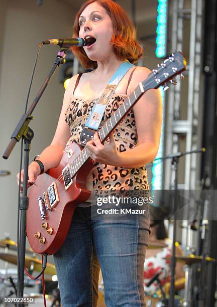 Corin Tucker of Sleater-Kinney during Lollapalooza 2006 - Day 1 at Grant Park in Chicago, Illinois, United States.