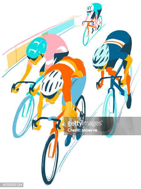 illustrazioni stock, clip art, cartoni animati e icone di tendenza di gara ciclistia - evento ciclistico