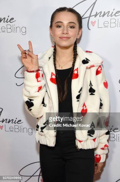 Sky Katz attends the Annie LeBling presents Annie LeBlanc Performance & Pop Up Shop on December 8, 2018 in Los Angeles, California.