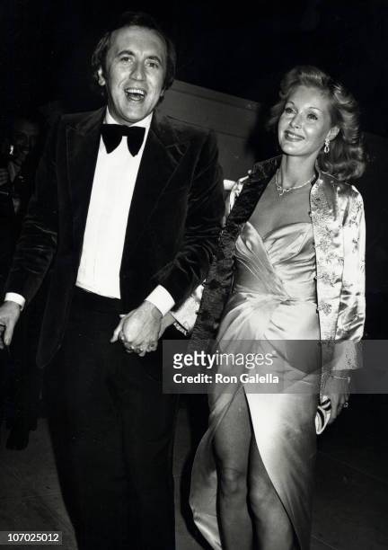 David Frost and Carol Lynley during Swifty Lazaar's Academy Awards Party - April 9, 1979 at The Bistro in Los Angeles, California, United States.