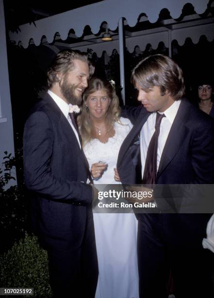 Jeff Bridges, Cindy Bridges and Beau Bridges during Cindy Bridges' Wedding - August 31, 1979 at Bel Air Hotel in Bel Air, California, United States.