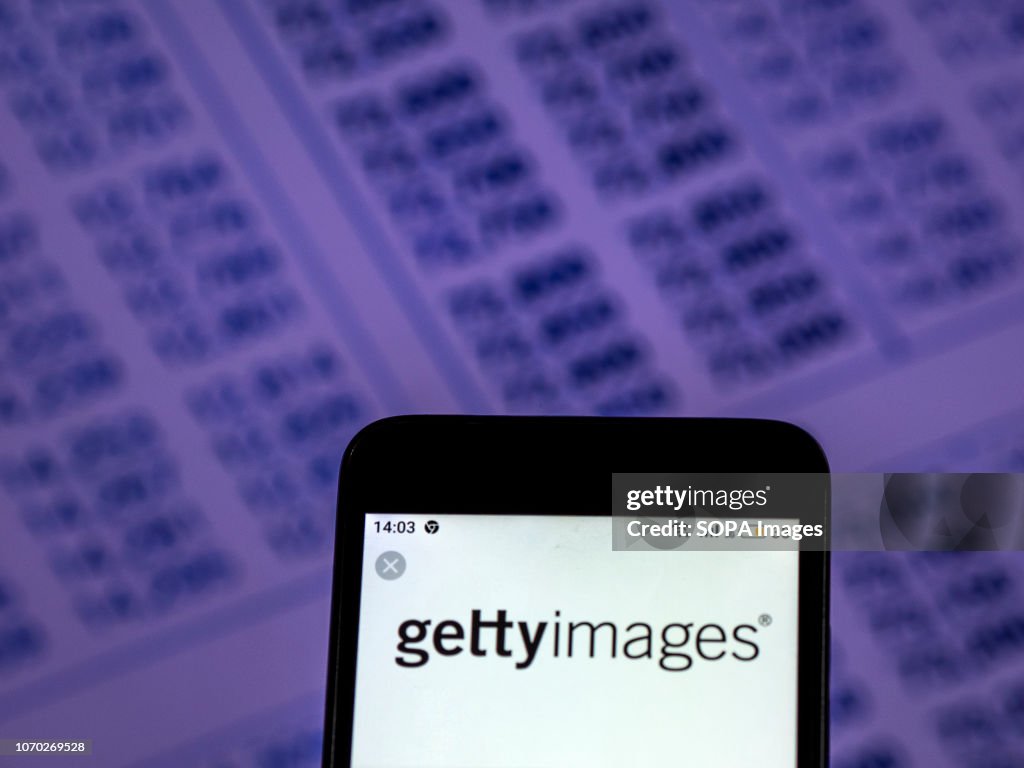 Getty Images Media company logo seen displayed on smart