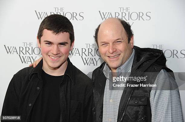 Actor Jason Alexander and his son Noah Alexander arrive at "The Warrior's Way" screening held at CGV Cinemas on November 19, 2010 in Los Angeles,...